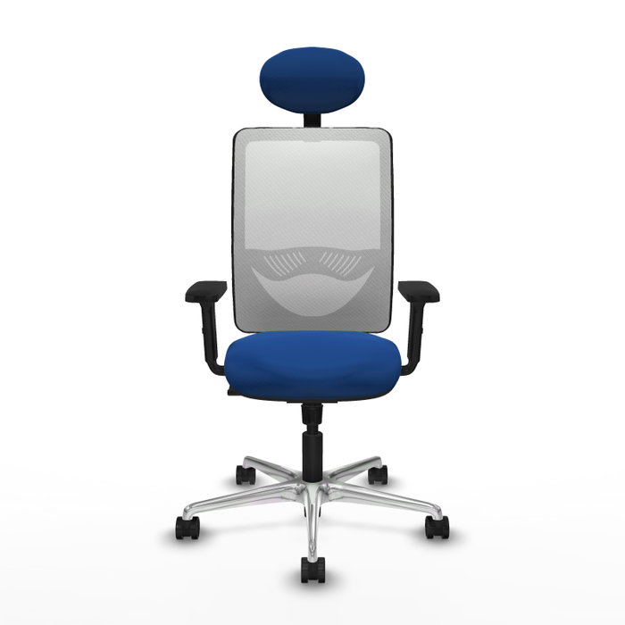 PIQUERAS Y CRESPO Silla de oficina Zulema Azul y Blanco con mecanismo Sincro PIQUERAS Y CRESPO Silla de oficina Zulema Azul y Blanco con mecanismo Sincro