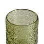 Ixia Vaso Verde de Cristal Decoración 7,50 x 7,50 x 9,40 cm