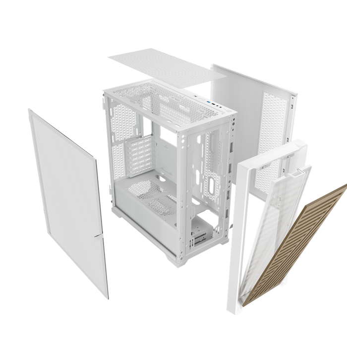 Phoenix Gaming Artisan Noble Caja/Torre de Ordenador con Frontal de Madera, Cristal Templado, USB Tipo-C, Filtro Antipolvo, para GPU de hasta 410 mm