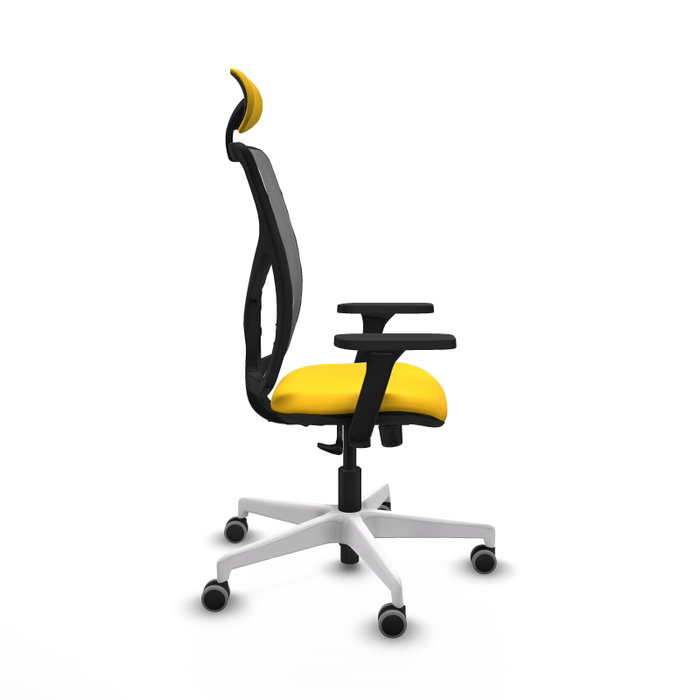 PIQUERAS Y CRESPO Silla de oficina Motilla con mecanismo Sincro, Amarillo y Gris PIQUERAS Y CRESPO Silla de oficina Motilla con mecanismo Sincro, Amarillo y Gris