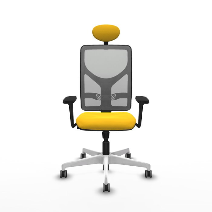 PIQUERAS Y CRESPO Silla de oficina Motilla con mecanismo Sincro, Amarillo y Gris PIQUERAS Y CRESPO Silla de oficina Motilla con mecanismo Sincro, Amarillo y Gris