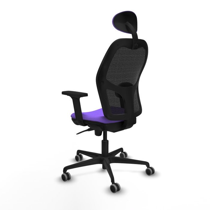 PIQUERAS Y CRESPO Silla de oficina Jorquera con mecanismo Sincro, lila y negro PIQUERAS Y CRESPO Silla de oficina Jorquera con mecanismo Sincro, lila y negro
