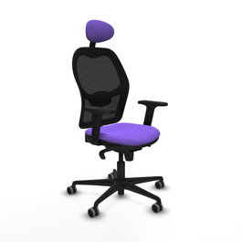 PIQUERAS Y CRESPO Silla de oficina Jorquera con mecanismo Sincro, lila y negro
