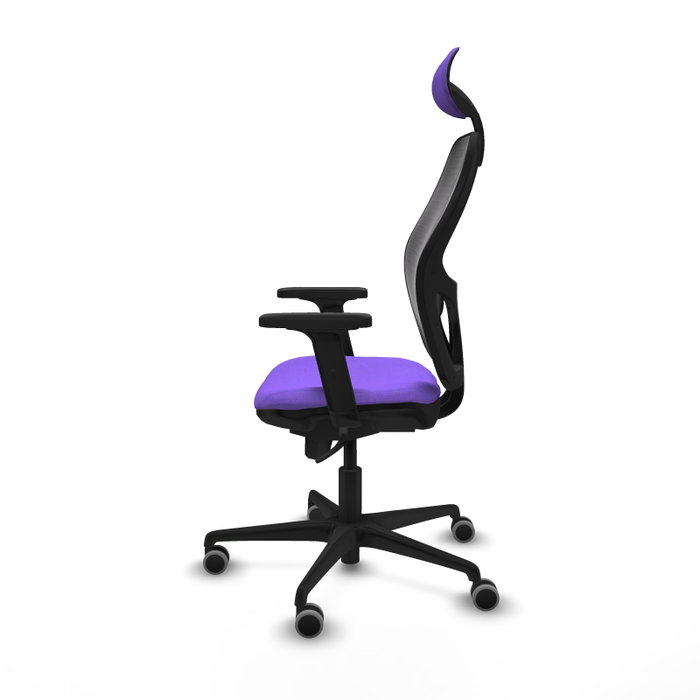 PIQUERAS Y CRESPO Silla de oficina Jorquera con mecanismo Sincro, lila y negro PIQUERAS Y CRESPO Silla de oficina Jorquera con mecanismo Sincro, lila y negro