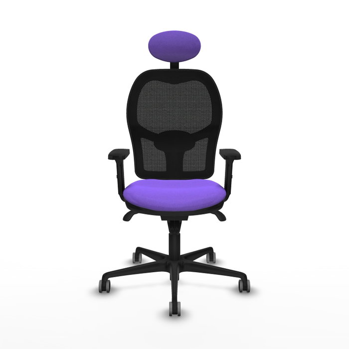 PIQUERAS Y CRESPO Silla de oficina Jorquera con mecanismo Sincro, lila y negro PIQUERAS Y CRESPO Silla de oficina Jorquera con mecanismo Sincro, lila y negro
