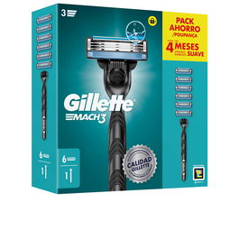 Gillette Mach 3 Maquinilla de Afeitar para Hombre + 6 Recambios