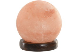 DKD Home Decor Lámpara Sobremesa Árabe Rosa 9 x 10 x 9 cm Sal Himalaya Acacia Led USB
