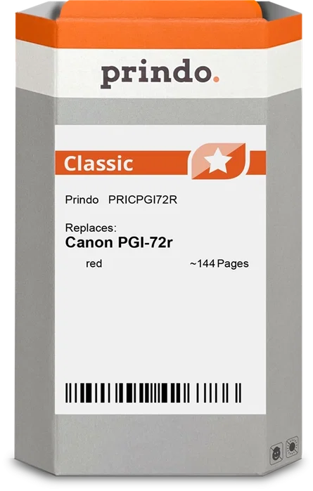 Prindo Cartucho de tinta Rojo PRICPGI72R Classic Prindo Cartucho de tinta Rojo PRICPGI72R Classic