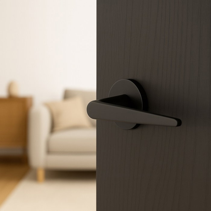 Jandel Roseta Zamak Modelo Laia 1219 Ø52 Negro Mate Cromo Satinado