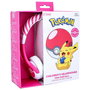 OTL Technologies Auriculares Infantiles Pokemon Pokeball Pink con Volumen Limitado 85dB y Conector Jack 3.5mm para Niños 3-7 Años