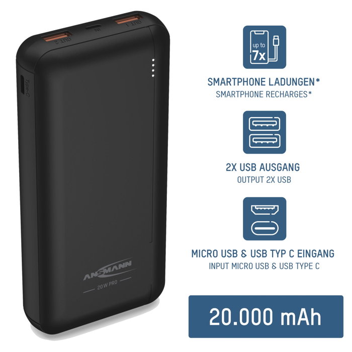Ansmann Powerbank PB320PD 20000 mAh USB-C