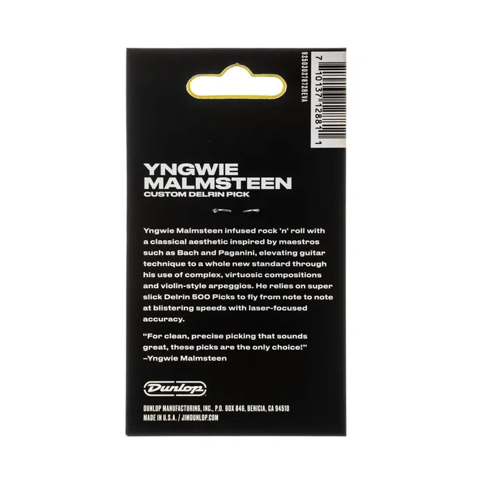 Dunlop Púas Signature Yngwie Malmsteen Delrin 500 - Pack 24 Unidades - 2 Mm
