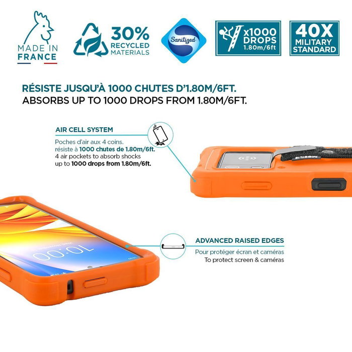 Mobilis Funda Robusta Naranja para Zebra EM45