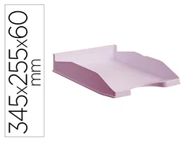 Archivo 2000 Bandeja Ecogreen Apilable 3 Posiciones Rosa Pastel 345x255x60 mm Reciclado