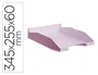 Archivo 2000 Bandeja Ecogreen Apilable 3 Posiciones Rosa Pastel 345x255x60 mm Reciclado