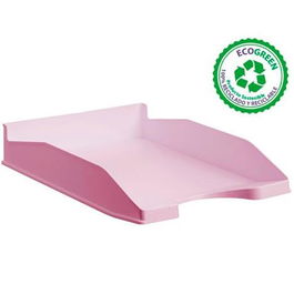 Archivo 2000 Bandeja Ecogreen Apilable 3 Posiciones Rosa Pastel 345x255x60 mm Reciclado