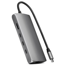 Satechi USB-C Multiport Adapter 8K with Ethernet V3 gris espacial