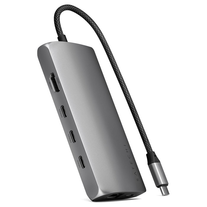 Satechi USB-C Multiport Adapter 8K with Ethernet V3 gris espacial Satechi USB-C Multiport Adapter 8K with Ethernet V3 gris espacial