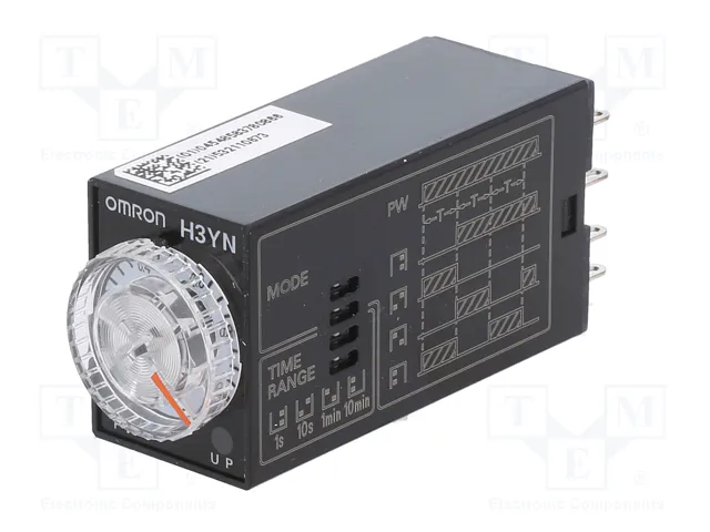 OMRON H3YN-B Relé de tiempo 24VAC DPDT 0,1s÷10min