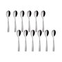 SUMMA Cuchara Moca Sinxelo Satin - Acero Inoxidable 18/10, 110 mm, Color Plata, Acabado Satinado (Set de 12)