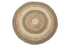 DKD Home Decor Alfombra Seagrass Fibra Natural 120x120x1 cm