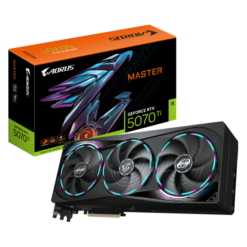 Gigabyte Tarjeta Gráfica AORUS GeForce RTX 5070 Ti MASTER 16GB GDDR7 256-bit PCI-E 5.0 DLSS 4 GV-N507TAORUS M-16GD Gigabyte Tarjeta Gráfica AORUS GeForce RTX 5070 Ti MASTER 16GB GDDR7 256-bit PCI-E 5.0 DLSS 4 GV-N507TAORUS M-16GD