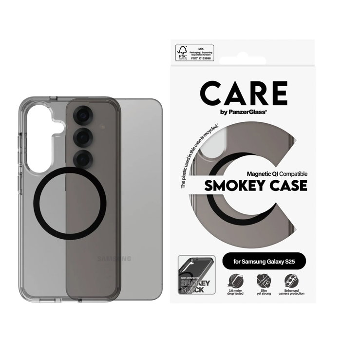 Care Case Urban Combat Smokey Black Qi para Samsung Galaxy S25