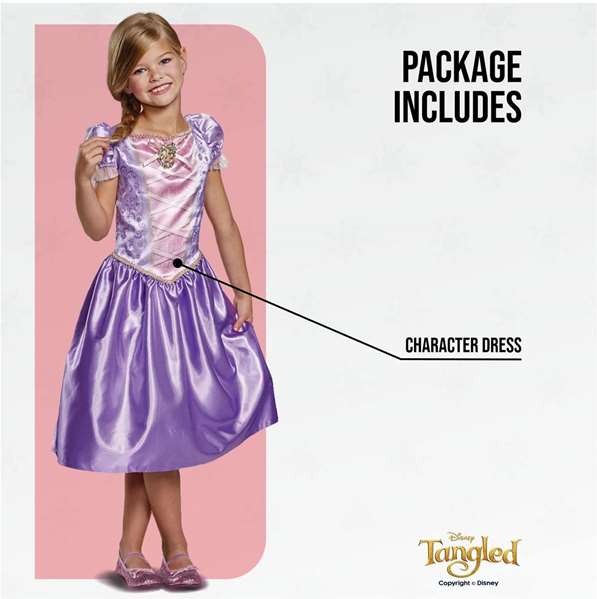 Disney Disfraz Infantil Princesa Rapunzel Classic Talla 5-6 Años Morado Disney Disfraz Infantil Princesa Rapunzel Classic Talla 5-6 Años Morado