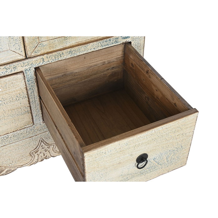 DKD Home Decor Armario de Abeto y Metal Tallado Natural Antik China