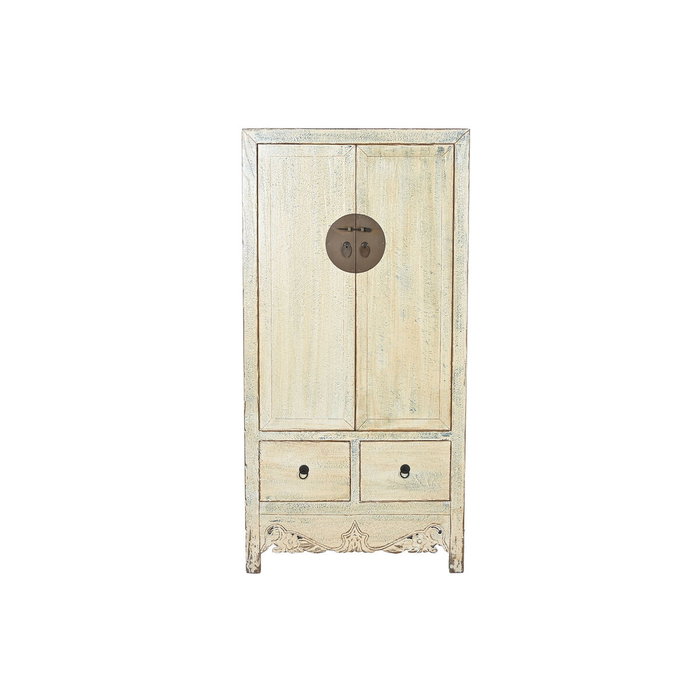DKD Home Decor Armario de Abeto y Metal Tallado Natural Antik China