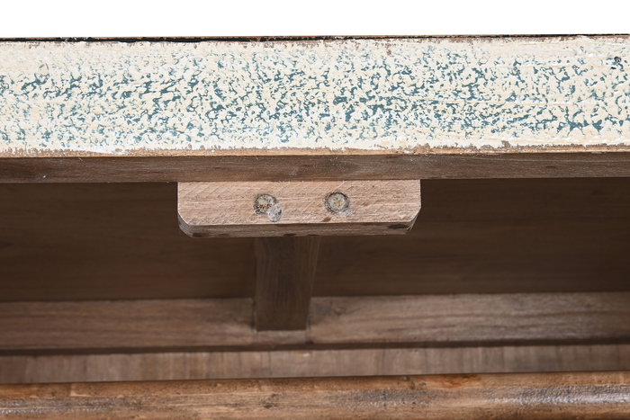 DKD Home Decor Armario Antik china Oriental Bicolor Lacado Abeto Metal Contrachapado 52 x 180 x 88 cm