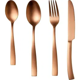 Arthur Martin Juego de Cubiertos AM0056 - 24 Piezas - Acero Inoxidable con Acabado Cobre