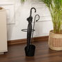 Aberto Design Paragüero 005, Elegante y Duradero, 100% Metal Negro, 34 x 23 x 67 cm