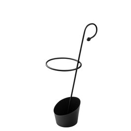 Aberto Design Paragüero 005, Elegante y Duradero, 100% Metal Negro, 34 x 23 x 67 cm