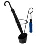 Aberto Design Paragüero 005, Elegante y Duradero, 100% Metal Negro, 34 x 23 x 67 cm