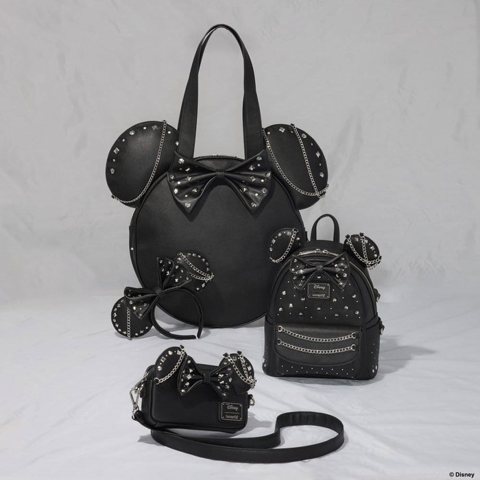 Loungefly Minnie Mouse Bolsa Canvas Studs & Chains