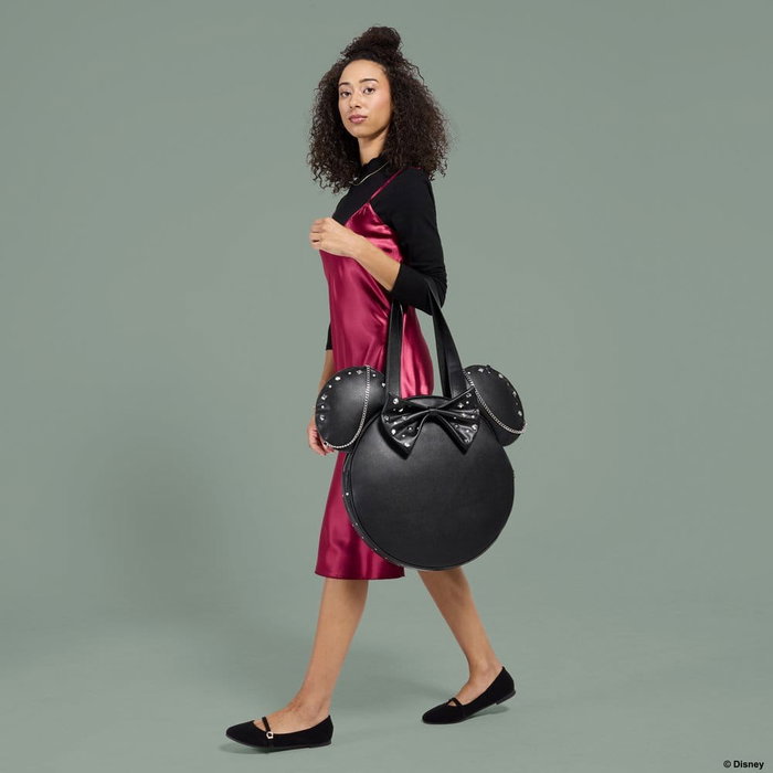 Loungefly Minnie Mouse Bolsa Canvas Studs & Chains