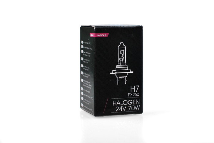 M-Tech Lámpara Halógena PX26D 24V/70W H7