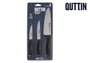 Quttin Set de 3 Piezas Colección Nero con Cuchillo Chef, Multiusos y Pelador