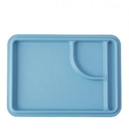 AMC Bandeja Desayuno 3 Compartimientos Politray, Polipropileno, 37x26.5 cm (Set de 50)