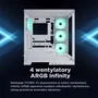 Rampage Hydra V2 Obudowa PC Acuario 4x Ventilador ARGB Blanco