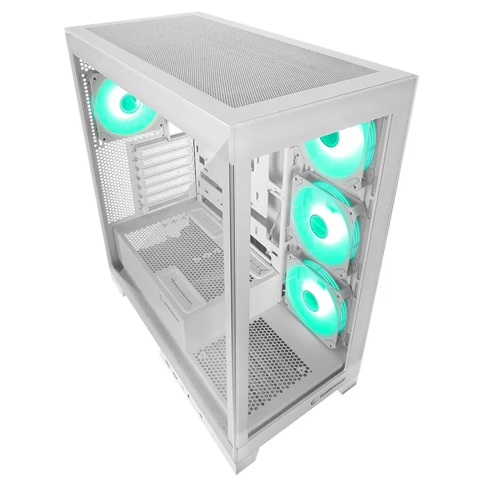 Rampage Hydra V2 Obudowa PC Acuario 4x Ventilador ARGB Blanco