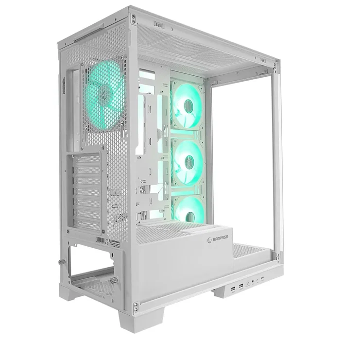 Rampage Hydra V2 Obudowa PC Acuario 4x Ventilador ARGB Blanco