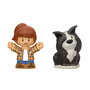 Fisher-Price Little People Tractor de Arrastre Musical Jgx12 con Granjero, Perrito y Sonidos, Juguete para Bebés +12 Meses