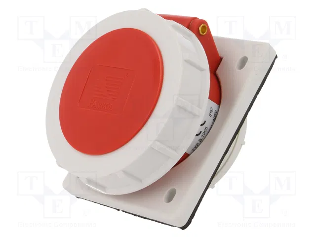PAWBOL Conector de alimentación AC trifásicos 16A 400V 5 Pines Hembra IP67
