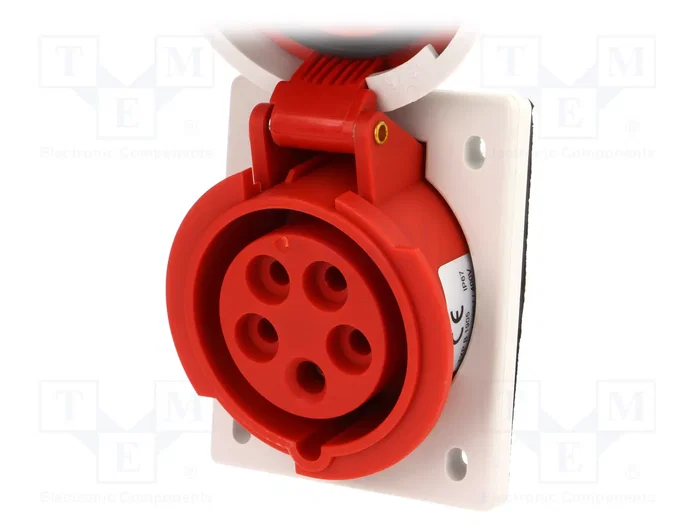 PAWBOL Conector de alimentación AC trifásicos 16A 400V 5 Pines Hembra IP67