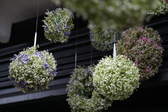 Oplante Esfera de Gypso Blanco, Relleno Artificial de Plástico para Decoración de Jardineras y Centros de Mesa
