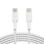 Belkin CAB004BT2MWH2PK Cable USB-C a USB-C Trenzado 2 Metros USB 2.0 480 Mbps Carga Rápida Power Delivery 60W (2 Piezas) - Blanco