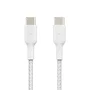Belkin CAB004BT2MWH2PK Cable USB-C a USB-C Trenzado 2 Metros USB 2.0 480 Mbps Carga Rápida Power Delivery 60W (2 Piezas) - Blanco