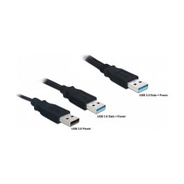 DeLOCK 82908 Cable USB 3.2 Gen 1 (5 Gbps) de 0,6 m, Negro